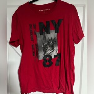 Aeropostale Red NY Graphic Tee